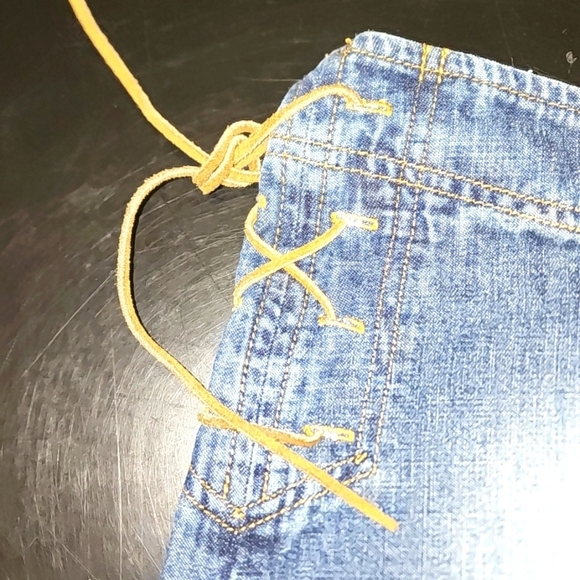 Vintage Jalate Jean Skirt W/lace-up Feature Sz 14 - Picture 2 of 6